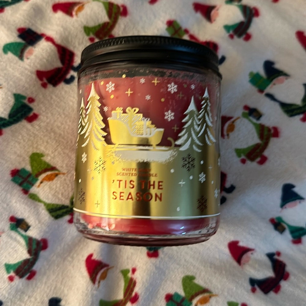 Bath and body works one wick candle “tis the season”